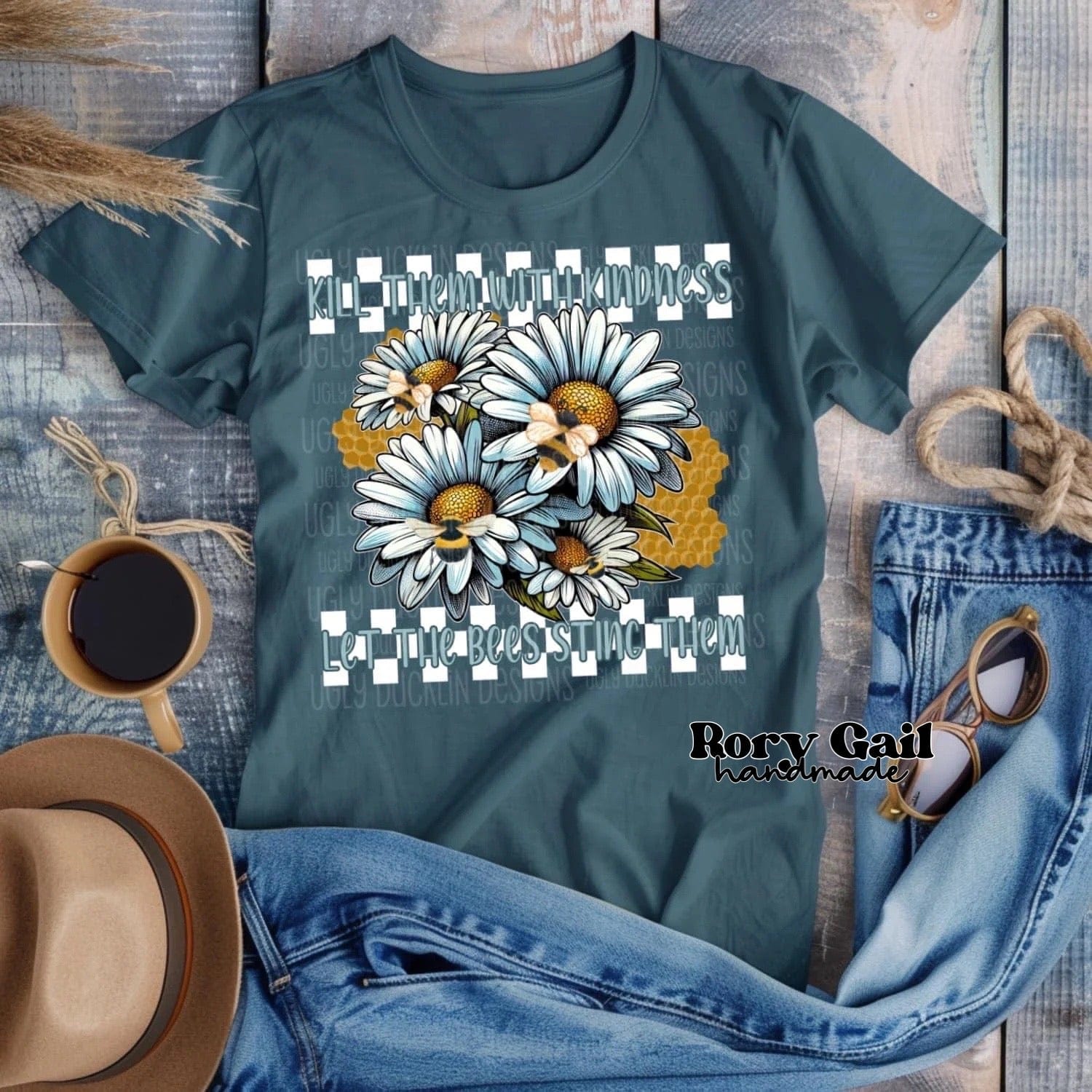 Rory Gail Handmade T-Shirt Kill Them With Kindness Adult Tee