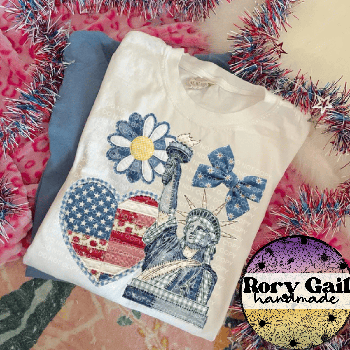 CSDS T-Shirt Lady Liberty Quilted Heart Tee