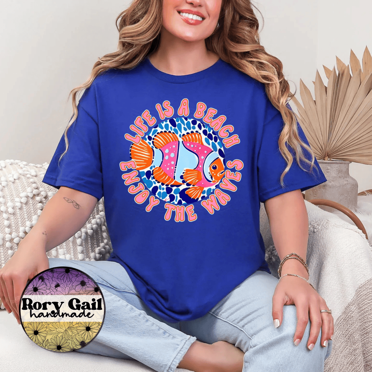 Neon Flamingo T-Shirt Life Is a Beach Tee