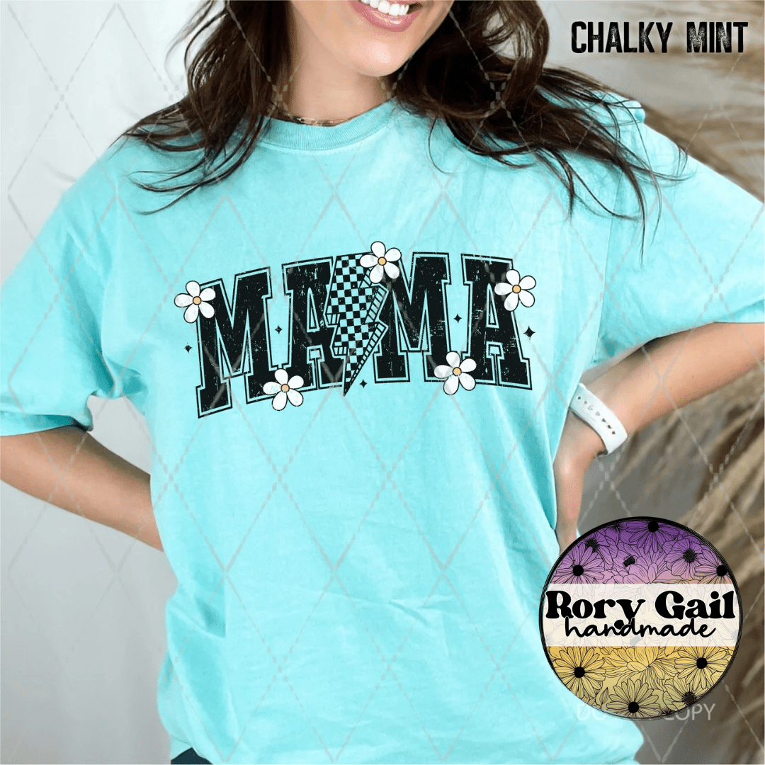 Rory Gail Handmade T-Shirt Mama Bolt Daisies Adult Tee
