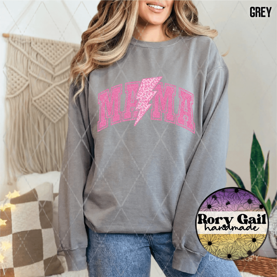 Rory Gail Handmade T-Shirt Mama Bolt Leopard Adult Tee