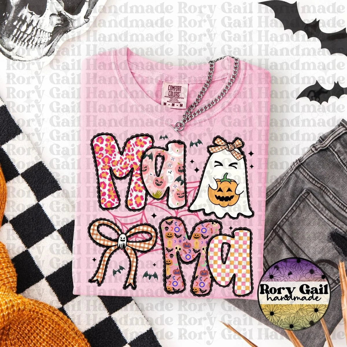 OCo T-Shirt Mama Ghost Halloween Graphic Tee – Adult
