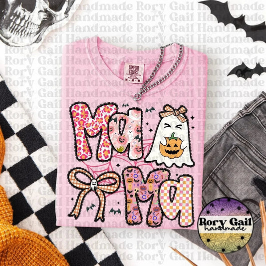 OCo T-Shirt Mama Ghost Halloween Graphic Tee – Adult
