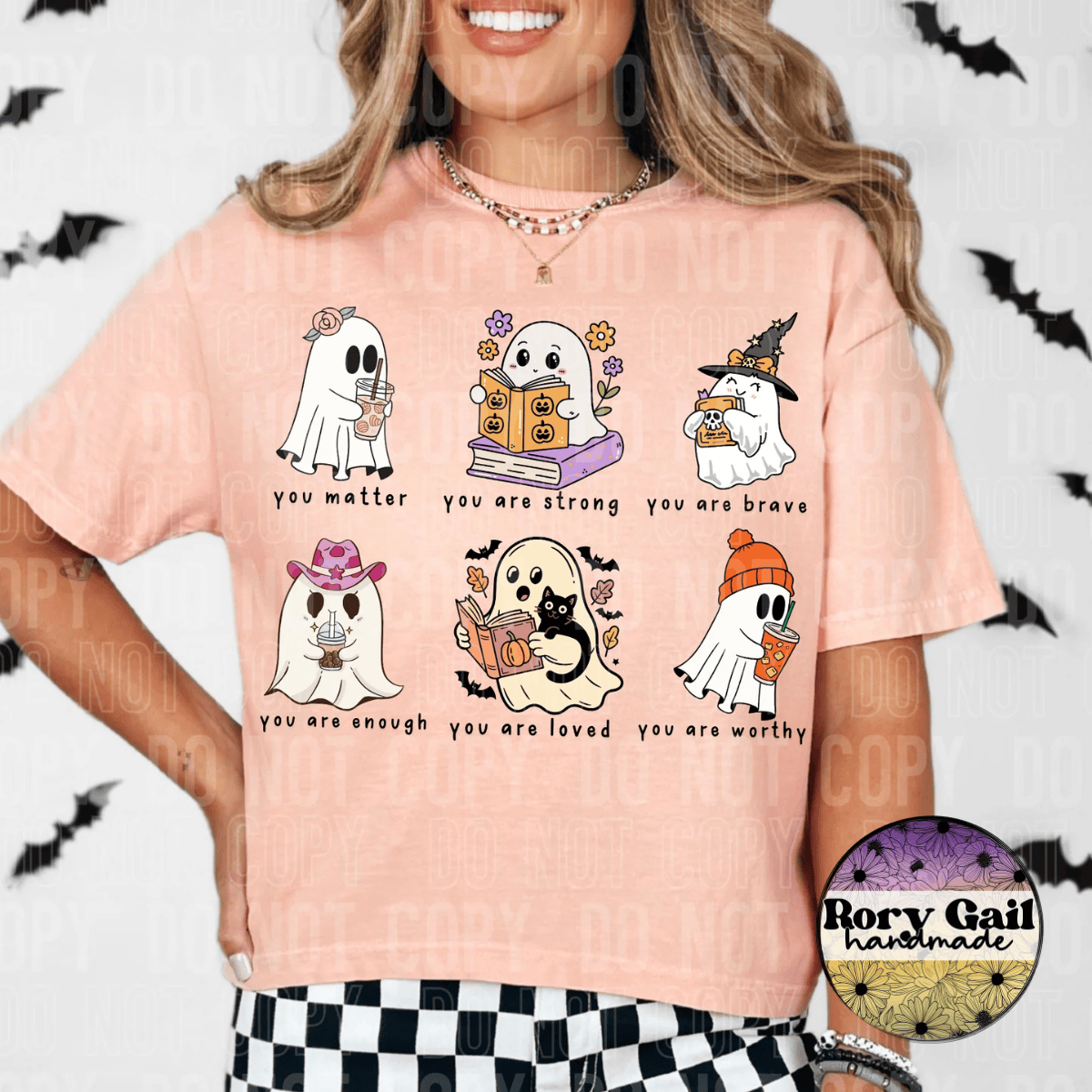 Neon Flamingo T-Shirt Motivational Ghosts Adult
