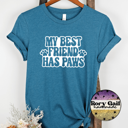 Rory Gail Handmade T-Shirt My Best Friend Has Paws Adult Tee