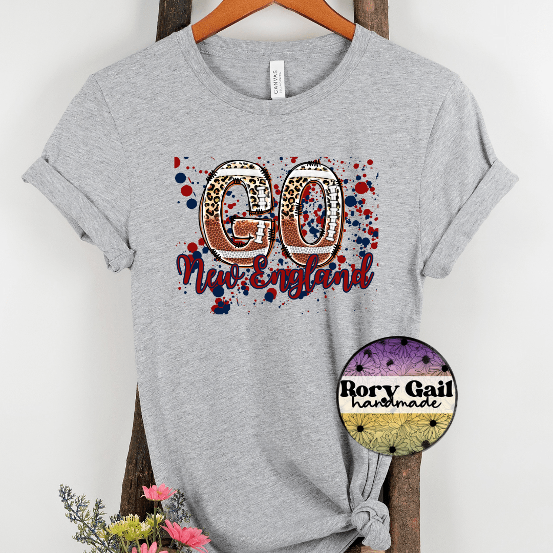 Rory Gail Handmade T-Shirt New England Football Cities Adult Tee