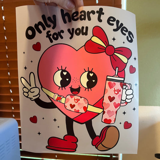 Rory Gail Handmade T-Shirt Only Heart Eyes For You Adult Tee