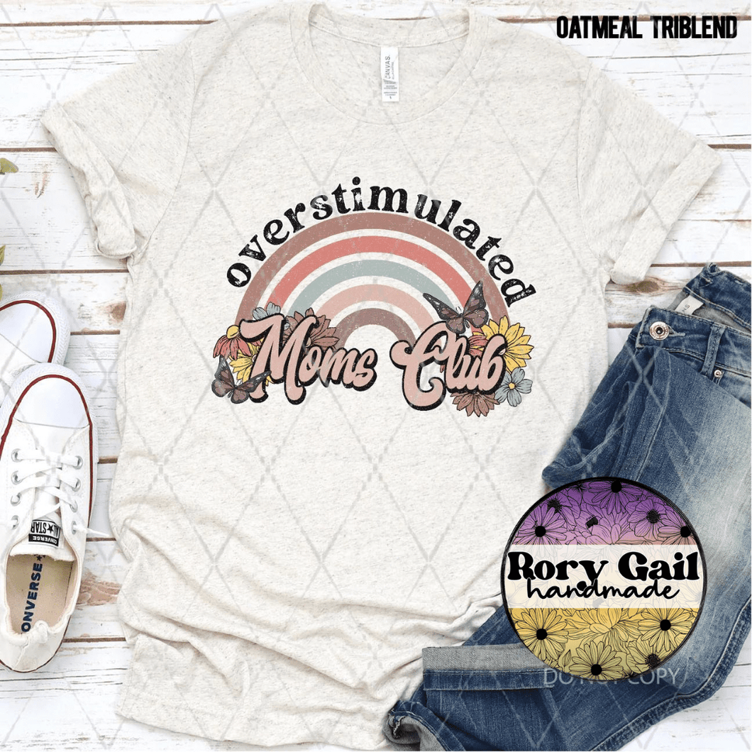 Rory Gail Handmade T-Shirt Overstimulated Moms Club Adult Tee