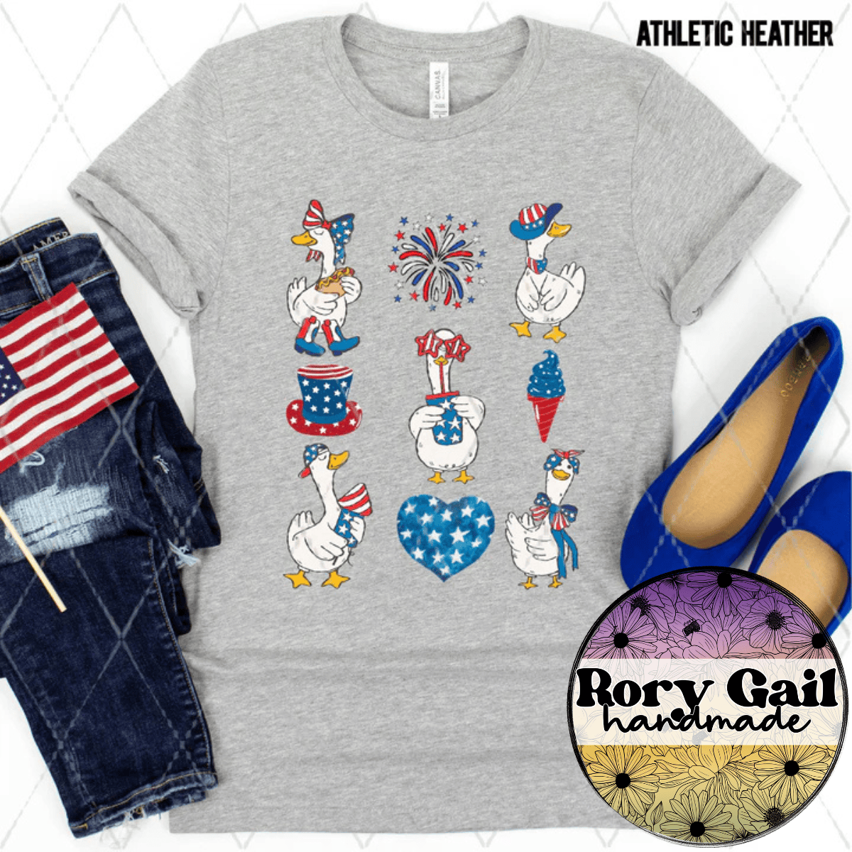 CSDS T-Shirt Patriotic Geese 4th of July Tee