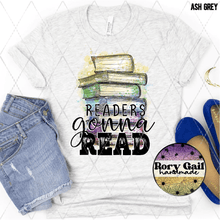 Load image into Gallery viewer, Rory Gail Handmade T-Shirt Readers Gonna Read Adult Tee
