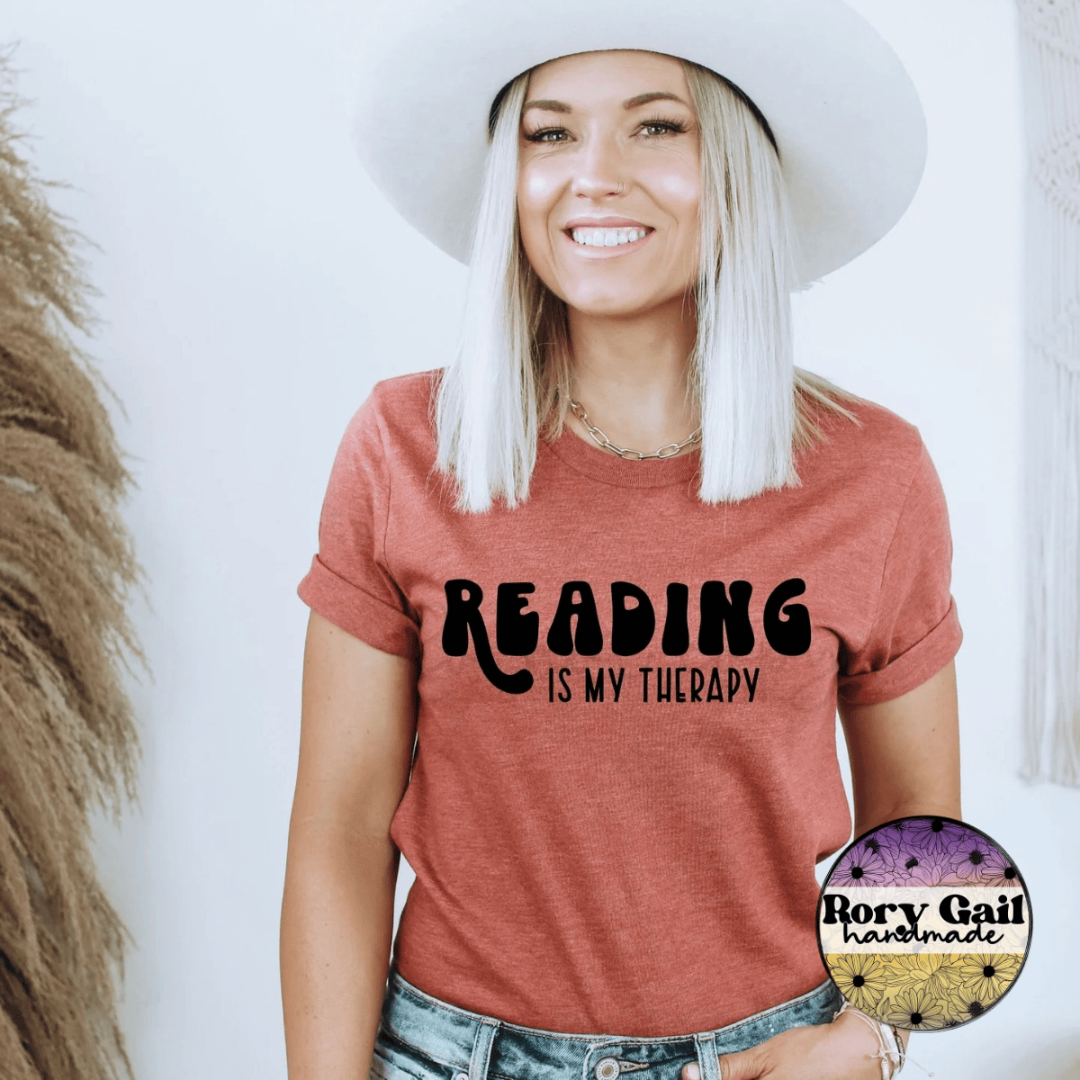 OCo T-Shirt Reading Is My Therapy Tee