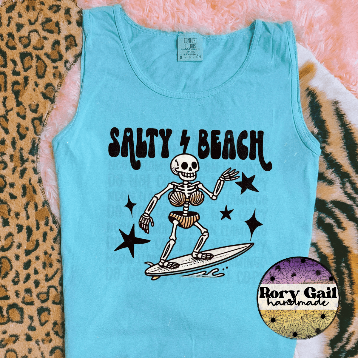 Neon Flamingo T-Shirt Salty Beach Tee