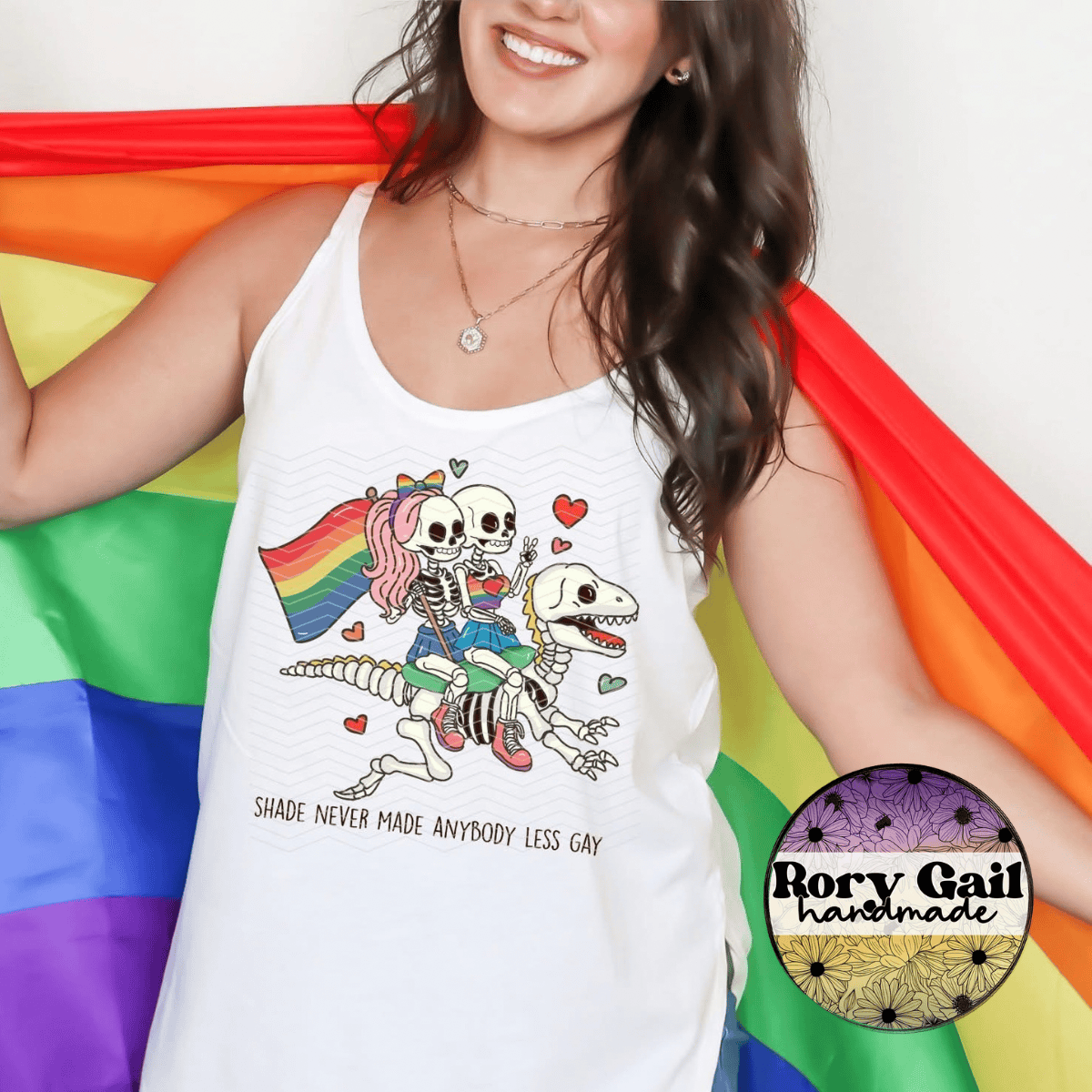 Neon Flamingo T-Shirt Shade Never Made Anybody Less Gay Tee