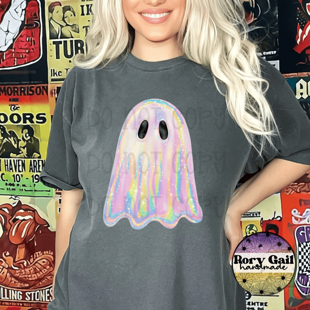 Neon Flamingo T-Shirt Shimmer Ghost Adult