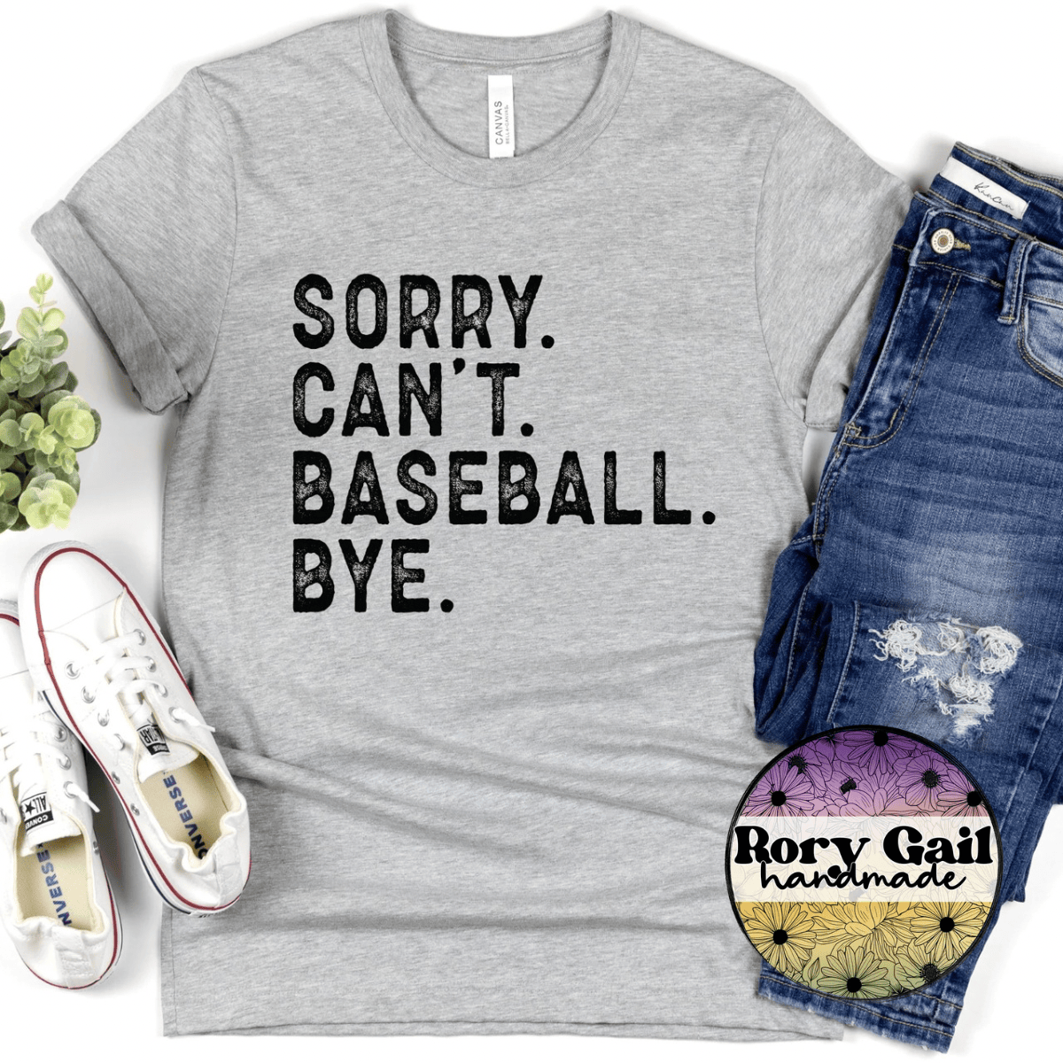 Neon Flamingo T-Shirt Sorry Can't Baseball Bye Adult Tee