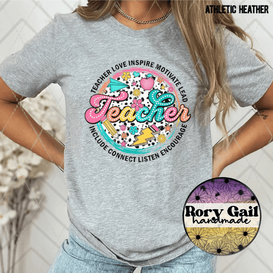 Chase T-Shirt Teacher Love Inspire Motivate Lead Adult