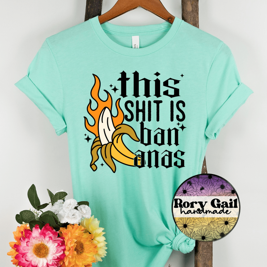 Rory Gail Handmade T-Shirt This Shit is Bananas Adult Tee