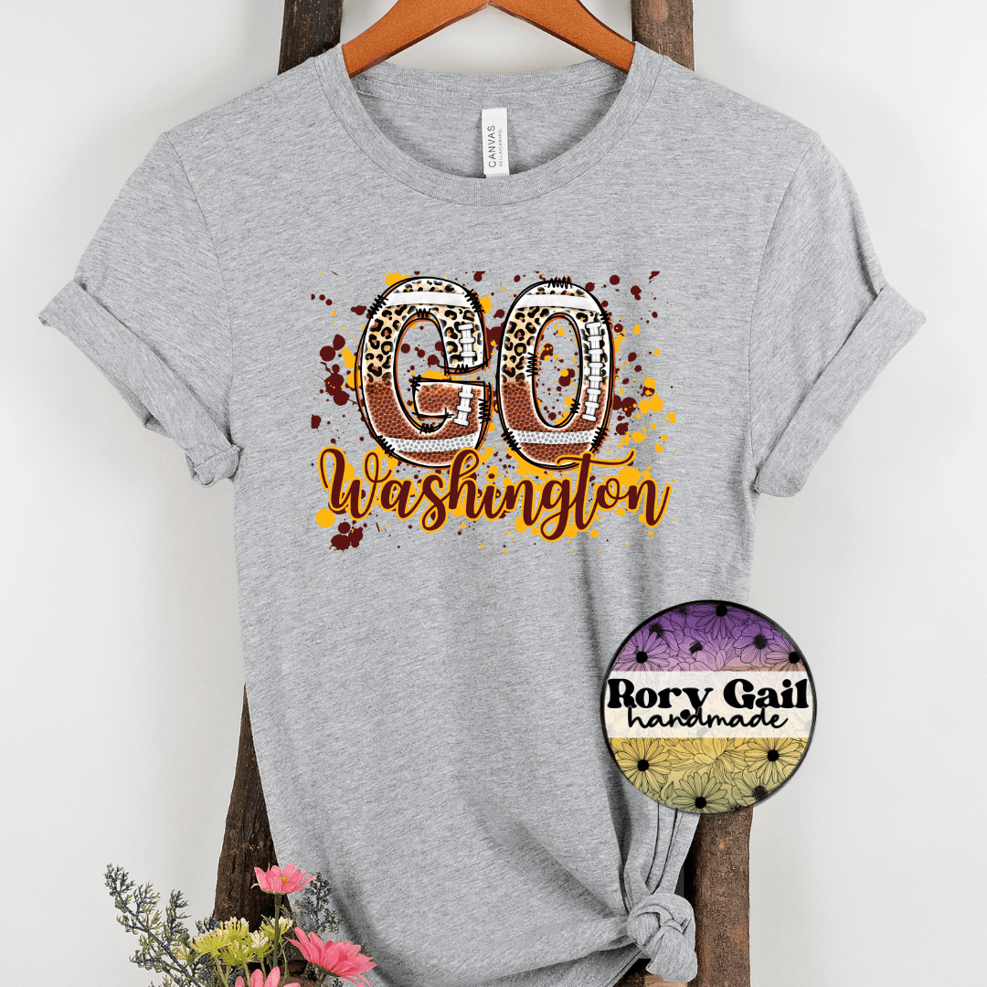 Rory Gail Handmade T-Shirt Washington Football Cities Adult Tee