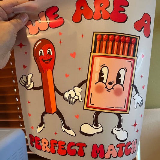 Rory Gail Handmade T-Shirt We Are A Perfect Match Adult Tee