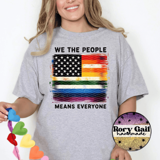 Neon Flamingo T-Shirt We the People Means Everyone Tee