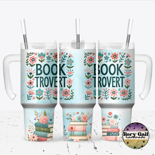 Rory Gail Handmade Tumblers Booktrovert 30oz Grippy Tumbler