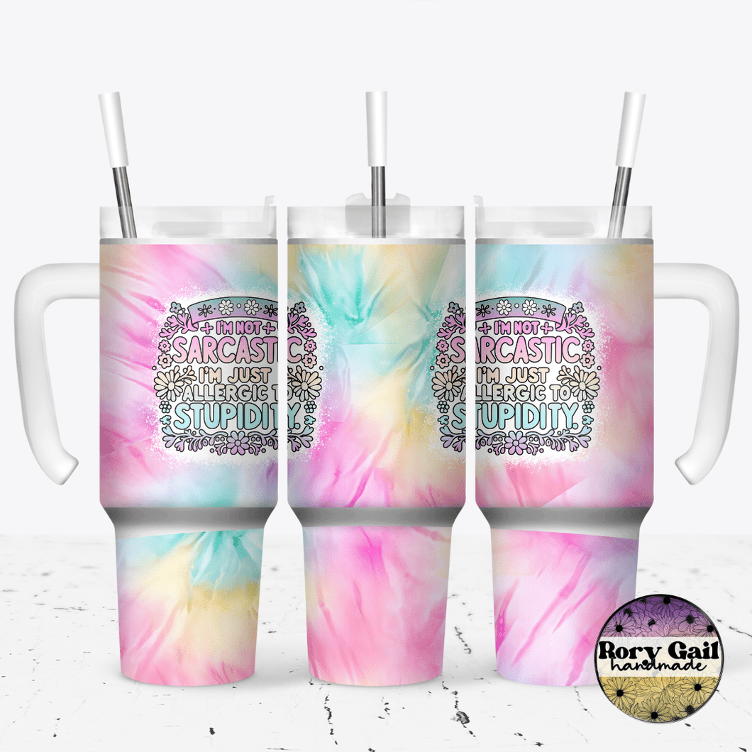 Rory Gail Handmade Tumblers I'm Not Sarcastic 30oz Grippy Tumbler