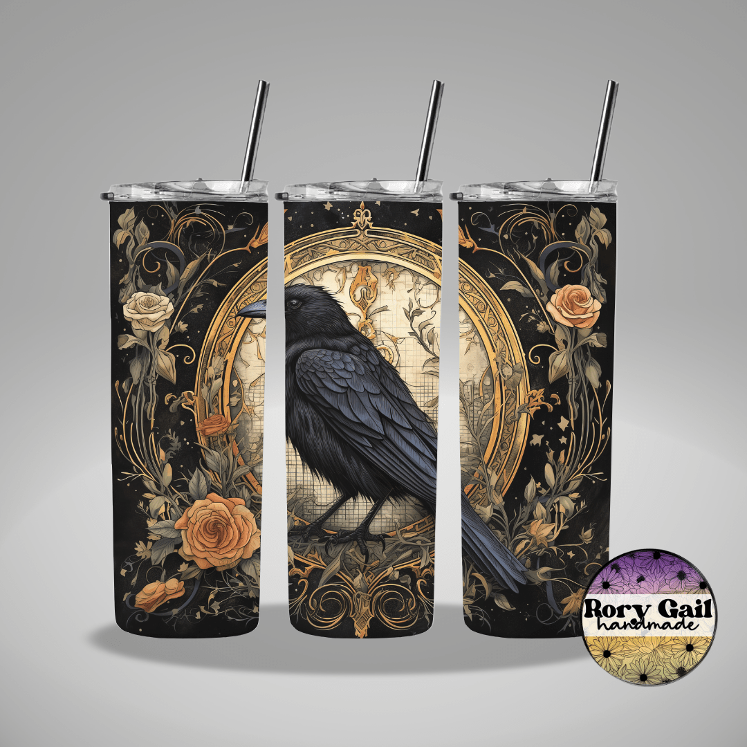 Rory Gail Handmade Tumblers Quote The Raven 20oz Tumbler