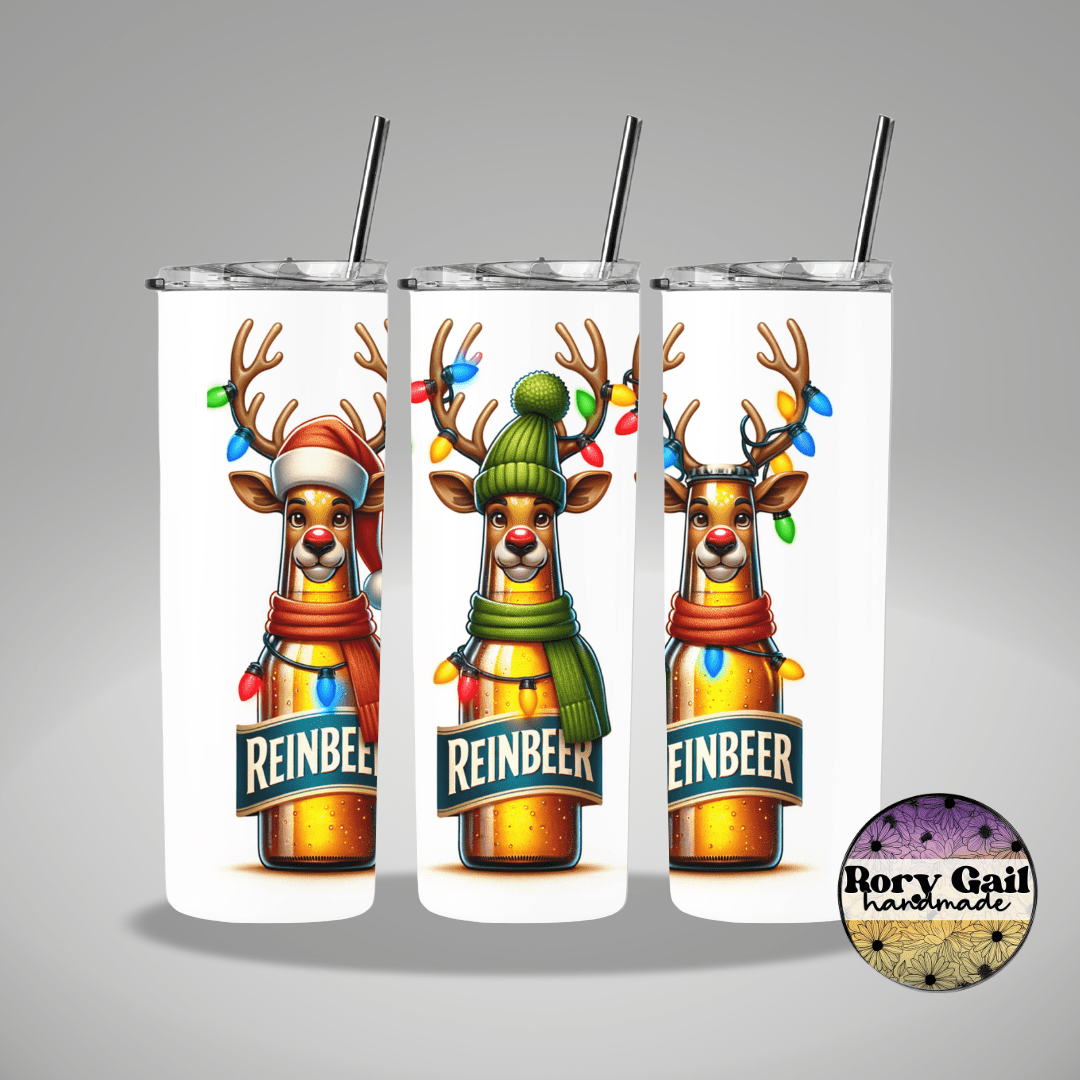 Rory Gail Handmade Tumblers Reinbeer 20oz Tumbler
