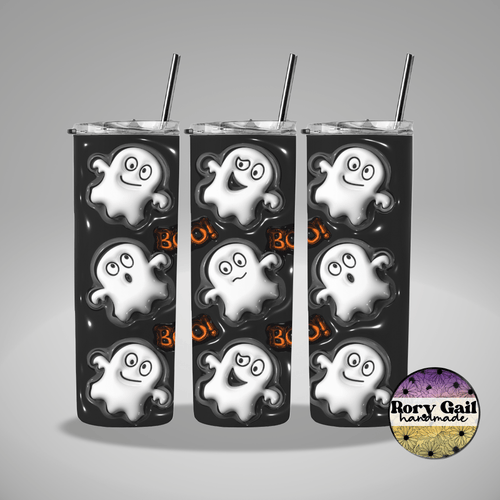 Rory Gail Handmade Tumblers Silly Ghosts 3D Inflated 20oz Tumbler