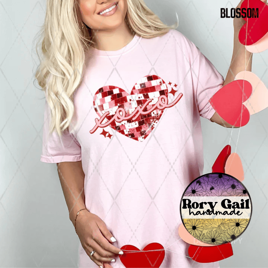 CSDS XOXO Disco Heart Adult Graphic Tee