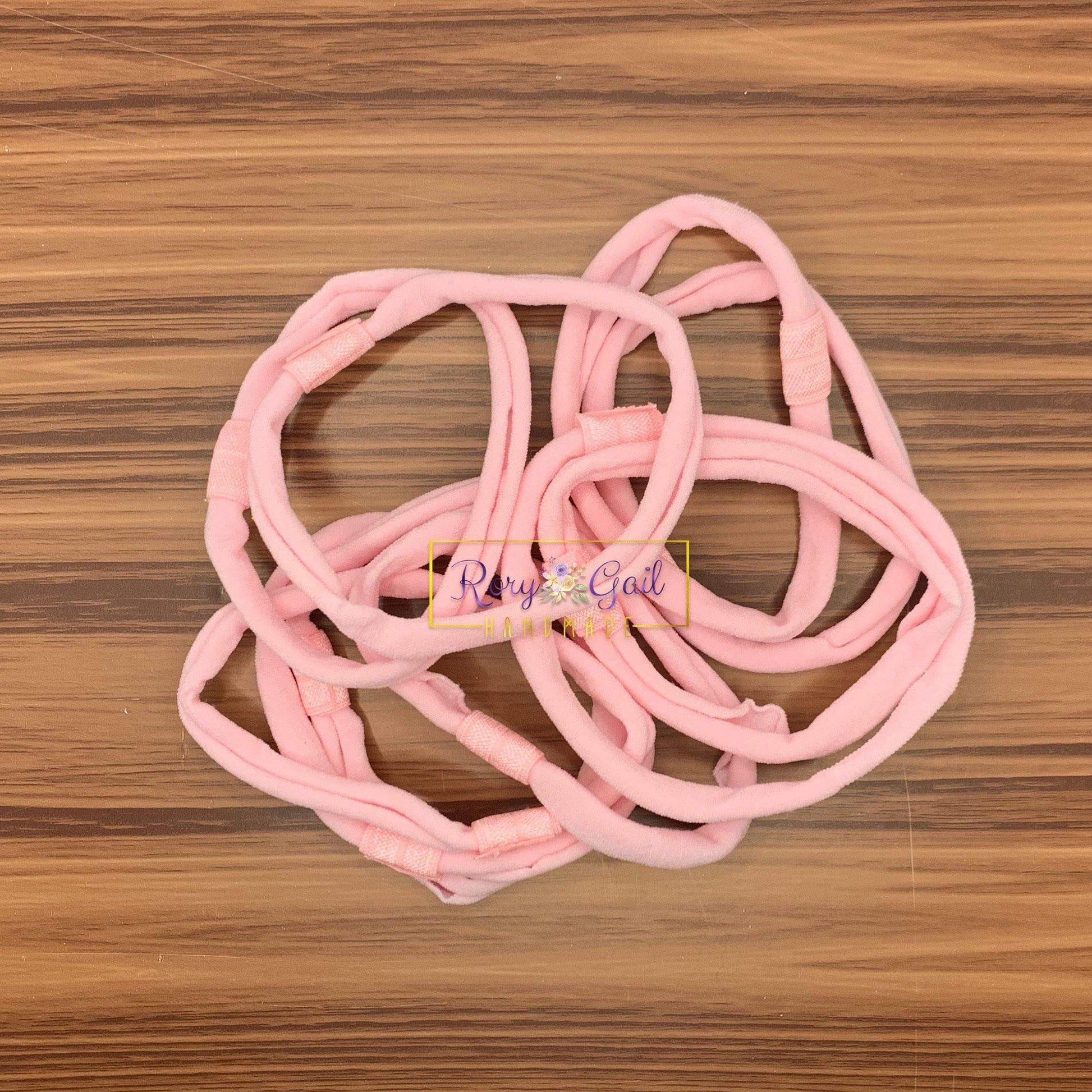 Rory Gail Handmade Baby Pink Interchangeable Nylon Headbands