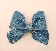 Load image into Gallery viewer, Rory Gail Handmade Bluebell Sailor Bow Sherbet Glitter 3”
