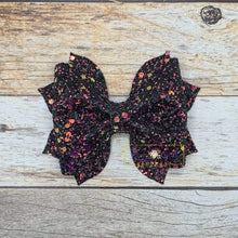 Load image into Gallery viewer, Rory Gail Handmade Bows 3.5 inch Fire Fall Glitter
