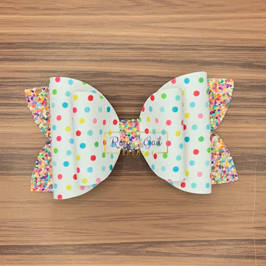 Rory Gail Handmade Bows 4 inch Confetti Dots