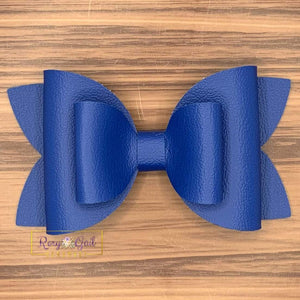 Rory Gail Handmade Bows Blue 4 inch Double Diva Bow