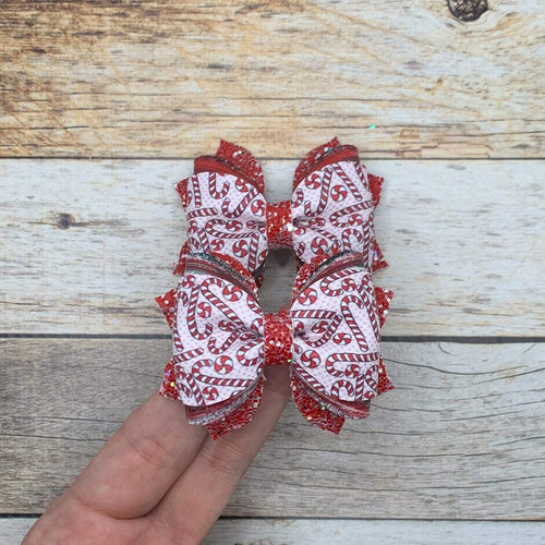 Rory Gail Handmade Bows Candy Canes 2.5 inch Phoebe Piggies