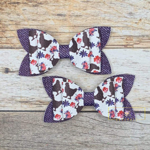 Rory Gail Handmade Bows Floral Chicken 3” Double Diva Piggies