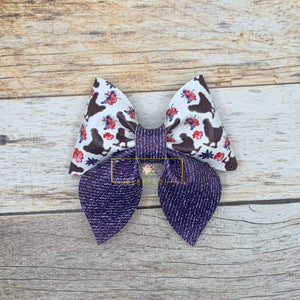 Rory Gail Handmade Bows Floral Chicken 3 inch Sailor Bow