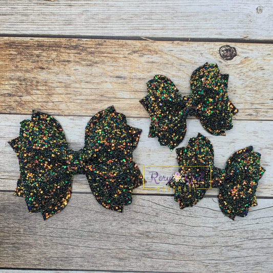 Rory Gail Handmade Bows Frog Prince Fall Glitter