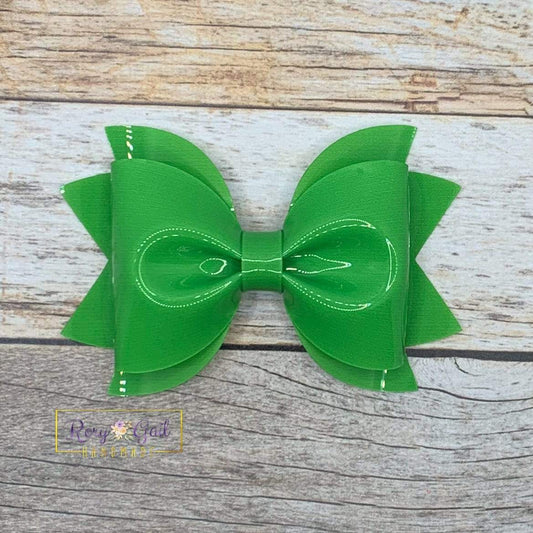 Rory Gail Handmade Bows Green 3.5 inch Pinch Bow POOL