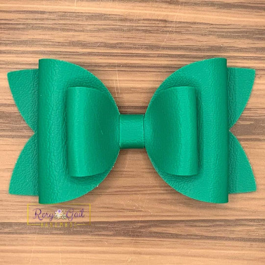 Rory Gail Handmade Bows Green 4 inch Double Diva Bow