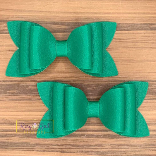 Rory Gail Handmade Bows Green Double Diva 3 inch Piggies