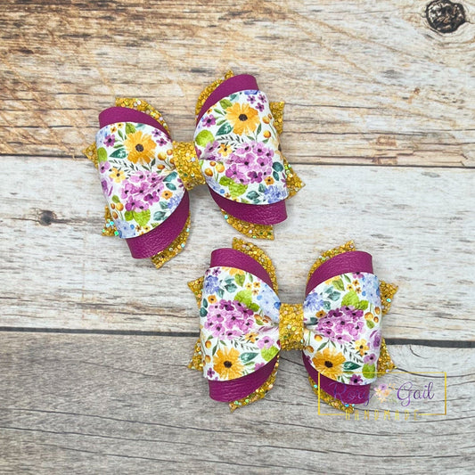 Rory Gail Handmade Bows Happy Spring 2.5 inch Phoebe Piggies