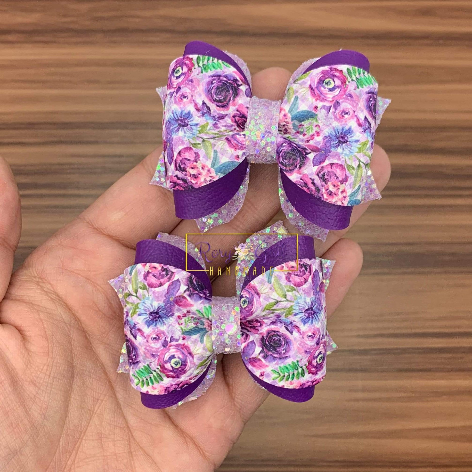 Rory Gail Handmade Bows Lavender Fields 2.5 inch Phoebe Piggies