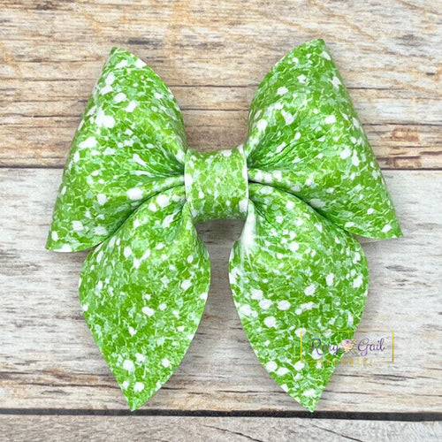 Rory Gail Handmade Bows Lime Summer Sparkle 3 inch Sailor Bow