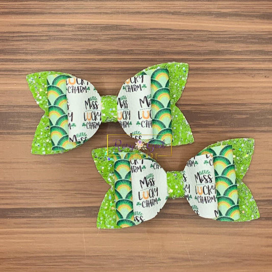 Rory Gail Handmade Bows Lucky Charm Double Diva 3 inch Piggies