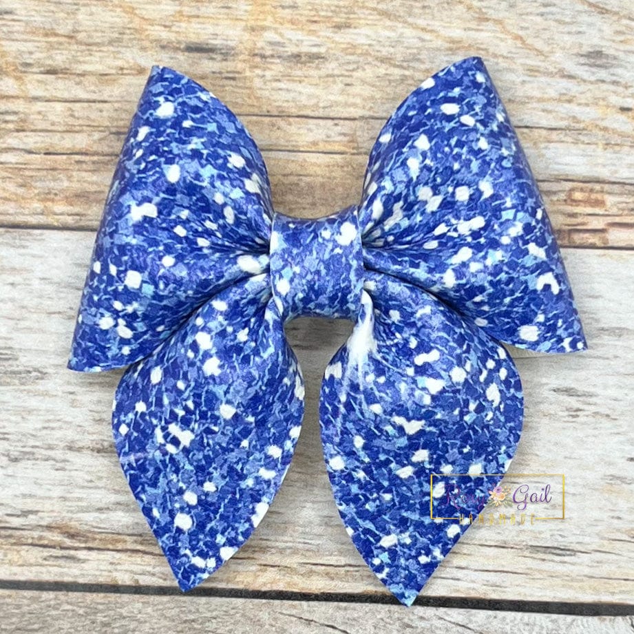 Rory Gail Handmade Bows Ocean Summer Sparkle 3 inch Sailor Bow
