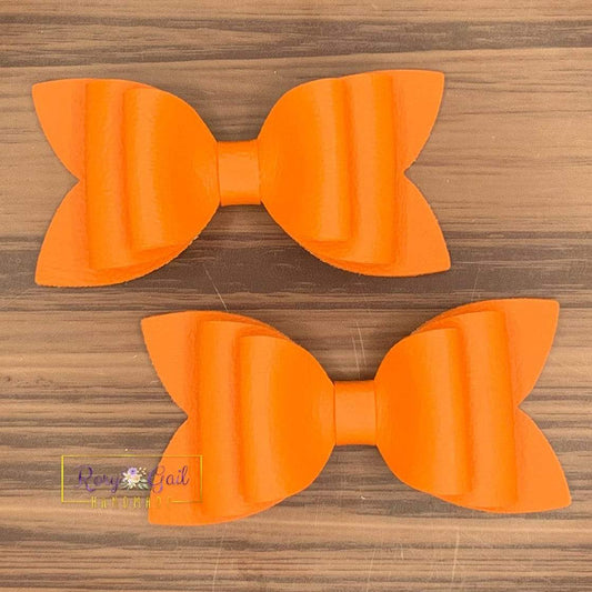 Rory Gail Handmade Bows Orange Double Diva 3 inch Piggies
