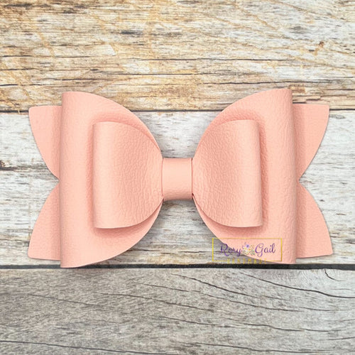 Rory Gail Handmade Bows Peach 4” Double Diva Bow