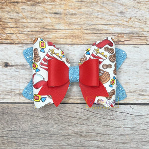 Rory Gail Handmade Bows Peanuts and Crackerjacks 3.5 inch Magnolia Bow